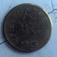 87 AS spillemærke 25 indløses ikke, 87 AS spillemærke 25 indløses ikke, MEKA (1)