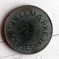 KH mønt, Spillemærke 25 Indløses ikke (1)