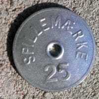 Spillmærke 25 øre (hul) (1)