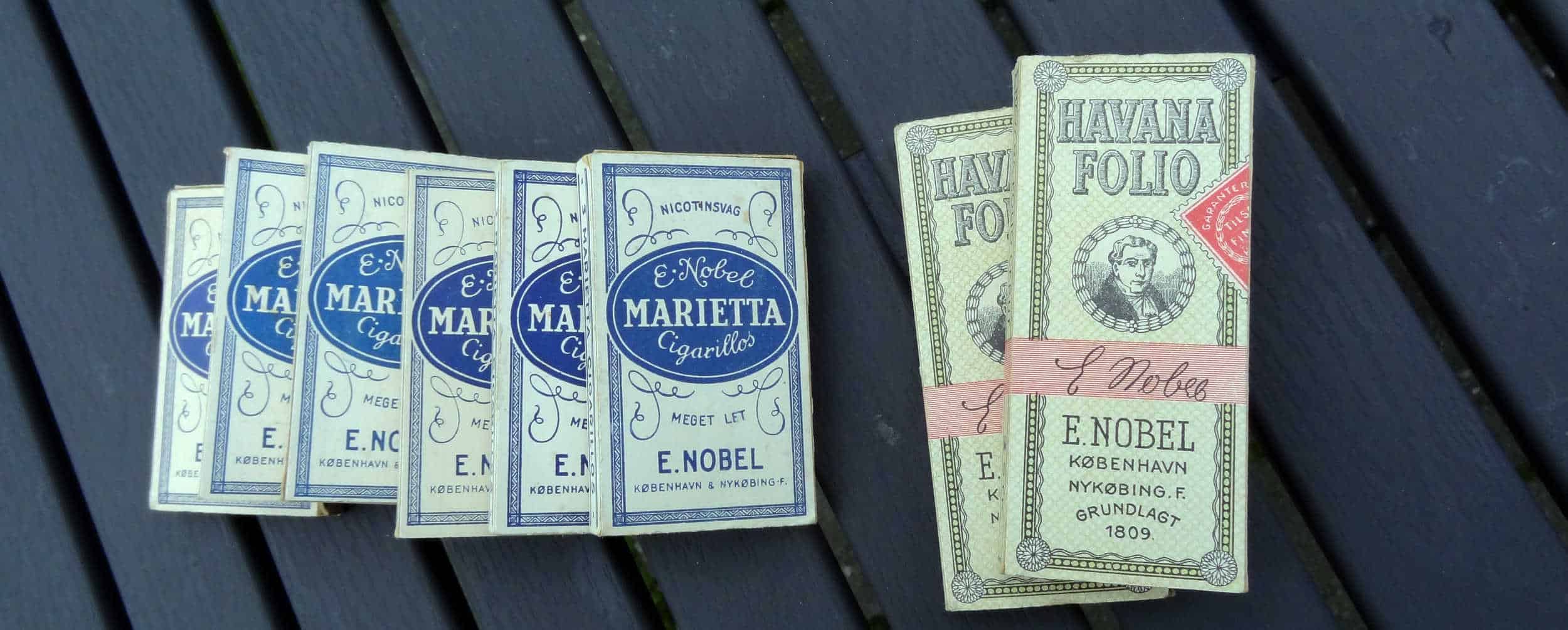 E. Nobel cigarillos og cigarer. Havana og Marietta (2)