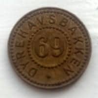 Dyrehavsbakken 69, Værdi 10 Mærke (messing) (1)