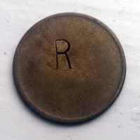 Gasmønt R.M. EDR, R (stempel) (1)