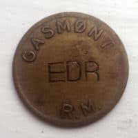 Gasmønt R.M. EDR, R (stempel) (2)